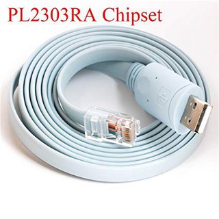 สายเคเบิ้ล USB To Serial / RS 232 Console Rollover สำหรับ Cisco Route RJ45 Cable 1.8m