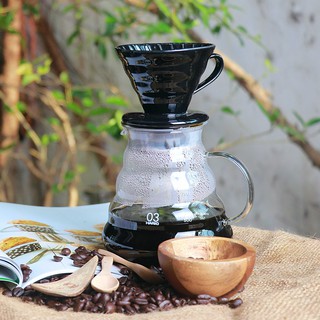 ถ้วยดริปเซรามิค ถ้วยกรองกาแฟ ทรงกรวย 1 รู (6 สี)  สำหรับ 1-2 ถ้วย Ceramic Coffee Dripper