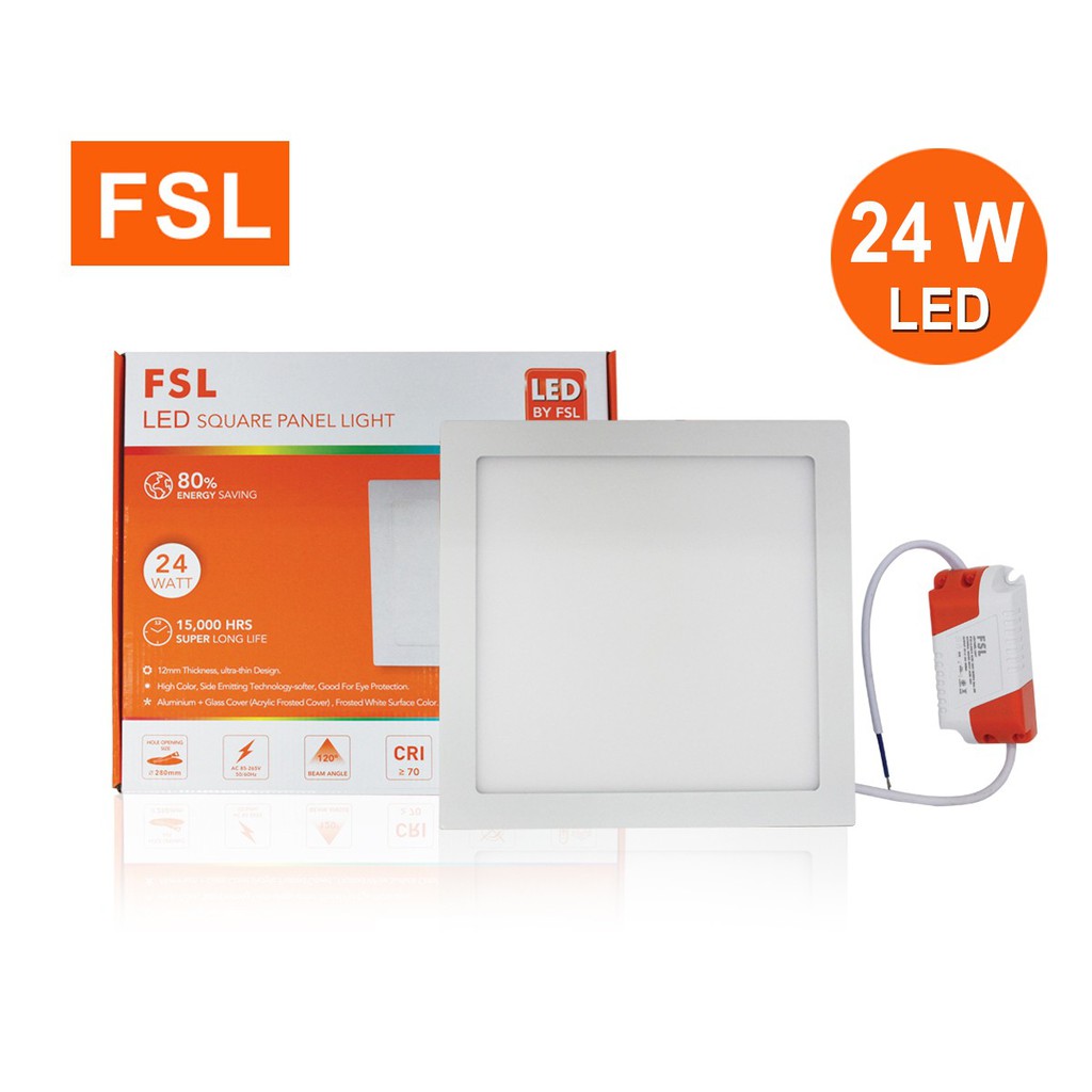 โคมฝังเหลี่ยม FSL-PN-12-24W (SQUARE) แสงขาวและแสงวอร์มไวท์ | Shopee ...