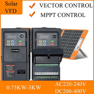 อินเวอร์เตอร์ปั๊มน้ํา พลังงานแสงอาทิตย์ DC400V หรือ AC220V อินพุต พลังงานแดด 3 เฟส ตัวควบคุมความเร็วตัวแปร สําหรับปั๊มน้ํา VFD