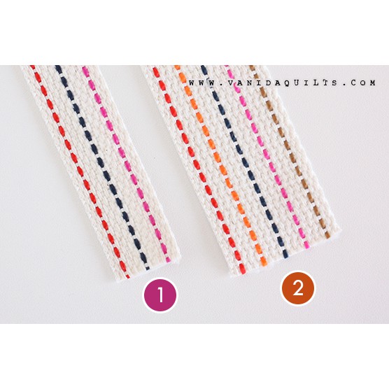 สายกระเป๋าผ้าสปันเย็บสี-พื้นขาว-สายกระเป๋างานควิลท์-ตัดเย็บ-งานฝีมือ-diy-จำนวน-1-หลา-spun-color-stripe