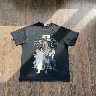 1FCG KITH x Star Wars series co-branded short sleeved Tshirt 2022ss new heavy fabric short sleeved Tshirt  大猩猩人物图案印花设计短袖