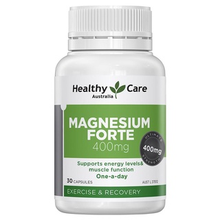 Healthy Care Magnesium Forte 400mg แมกนีเซียม บำรุงกล้ามเนื้อ ลดเกรงตะคริว 30 Capsules