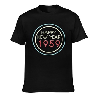 เสื้อยืด คอกลม พิมพ์ลายการ์ตูน Happy Year 1959 แฟชั่นสําหรับผู้ชาย