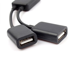 DF Micro USB Host OTG อะแดปเตอร์สายเคเบิ้ลพร้อม Dual Port Hub สำหรับ GalaxyS5