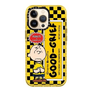 Casetify Charlie Brown Good Grief Taffy Case 13 Pro  Impact Case  Color: Yellow (Glitter)  [13Proสินค้าพร้อมส่ง]