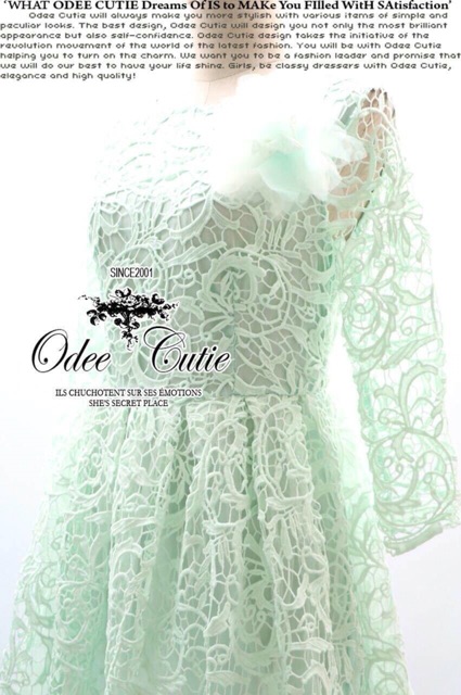 luxurious-lace-dress-เขียวอ่อน