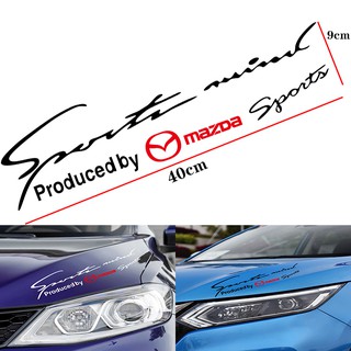 สติกเกอร์ติดรถยนต์ สไตล์กีฬา ลาย MAZDA Sports จำนวน 1 ชิ้น