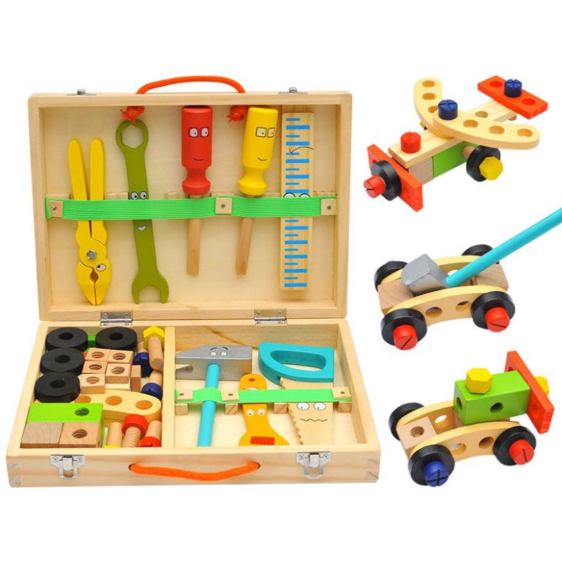 bpnp-เครื่องมือช่างเด็ก-พร้อมกล่องใส่เครื่องมือ-ของเล่นไม้เด็ก