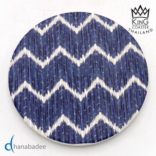 King Coaster จานรองแก้วดูดน้ำ Indigo-01(D10007) ที่รองแก้วและแผ่นรองแก้ว  เซรามิก