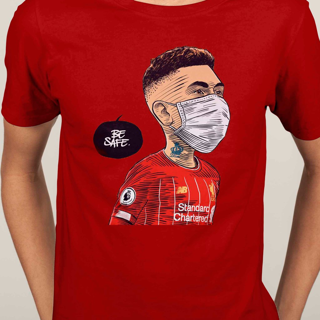 ชุดลำลองliverpool-football-club-epl-salah-van-dirk-jurgen-klopp-mane-short-sleeve-t-shirt-shirt-o-neck-men-fashion-cott