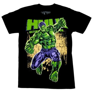 เสื้อยืดโอเวอร์ไซส์Bt55 เสื้อยืดผ้าฝ้าย พิมพ์ลายภาพยนตร์ HULK ULTIMATE SMASH MARVEL UNIVERSE AVENGERS HERO SPECIAL 1ST ส