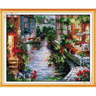 ชุดปักครอสติช เมืองริมน้ำ เวนิซ (Riverside Cross stitch kit)