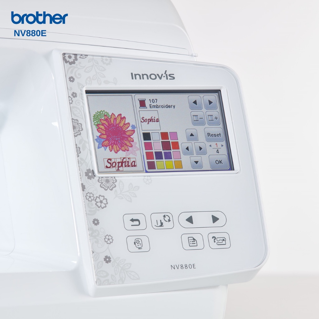 brother จักรปักคอม รุ่น NV880E สำหรับธุรกิจปักเสื้อนักเรียน/โลโก้  แถมฟรี!โปรแกรมปักไทย+อังกฤษ 11,000 บ.+ลายปัก 4,000 ลาย