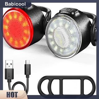 Babicool ไฟท้ายจักรยาน ชาร์จ USB กันน้ํา เพื่อความปลอดภัย สําหรับจักรยานเสือภูเขา