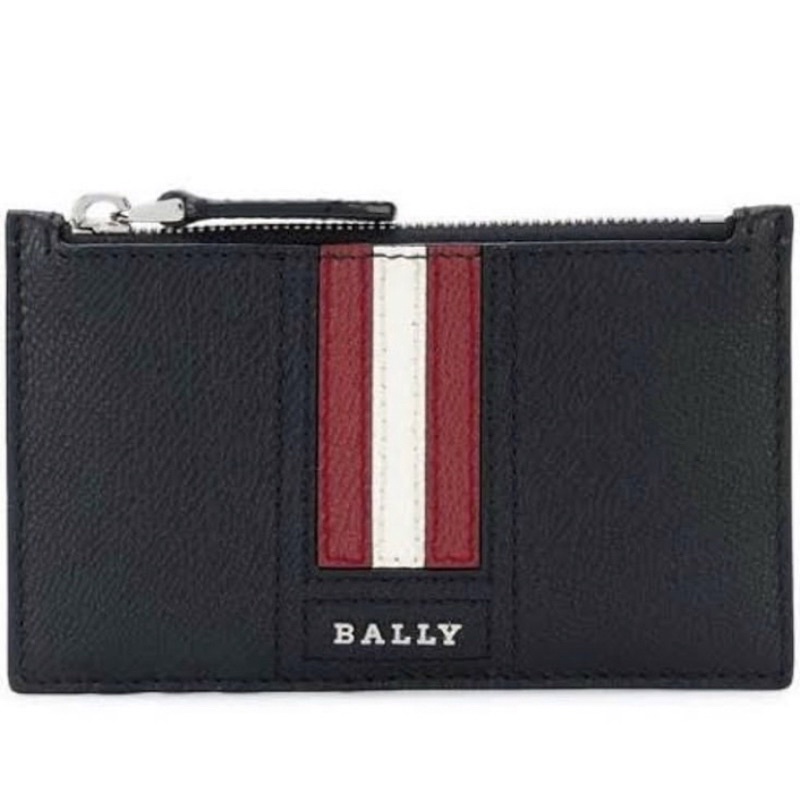bally-กระเป๋าสตางค์-สีดำ-อุปกรณ์ครบ-แค่ลองใส่-แท้