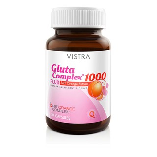 สินค้า ใหม่ล่าสุด** ใสที่สุด ขาวมาก Vistra Gluta Complex 1,000 mg 30 Capsules