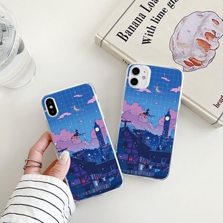 Kikis Delivery Service เคสไอโฟน 12 8พลัส illustration case iPhone 7 8 plus se 2020 cover 14 13 pro max Xr Xs X max เคส