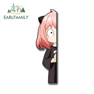 Earlfamily สติกเกอร์ไวนิล ลายการ์ตูนอนิเมะ Anya Spy x Family Peeker ขนาด 13 ซม. x 8.3 ซม. สําหรับติดตกแต่งรถยนต์ แล็ปท็อป