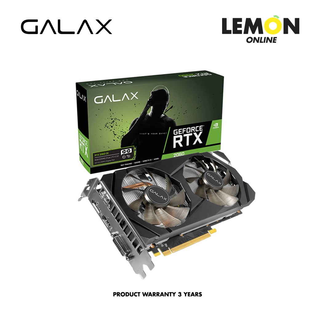 GALAX GeForce RTX 2060 (1-Click 6GB GDDR6 192-bit DP/HDMI/DVI-D | Thailand