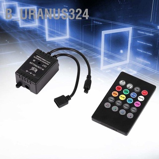 B_Uranus324 รีโมตควบคุมเพลง Led 20 คีย์ Ir เซนเซอร์เสียง สําหรับแถบไฟ Rgb