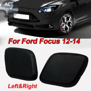 ฝาครอบไฟหน้าซ้าย+ขวาพลาสติกสีดํากันน้ําสําหรับ ford focus 2012-2014