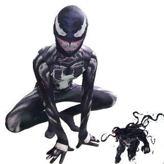 ชุดจั๊มสูทรอมเปอร์ คอสเพลย์ซูเปอร์ฮีโร่ Venom Spiderman สําหรับเด็ก และผู้ใหญ่