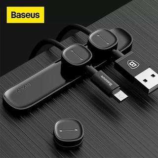 Baseus คลิปแม่เหล็กซิลิโคน สําหรับจัดเก็บสายเคเบิล USB