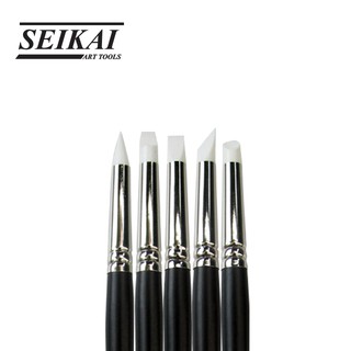 SEIKAI เพ้นท์เชปเปอร์ชุด 5 ด้าม พู่กันหัวซิลิโคน แปรงยาง (PAINT SHAPER) 1 ชุด