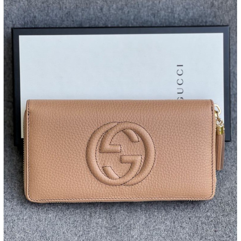 ส่งฟรี-ผ่อน0-new-gucci-soho-zippy-wallet