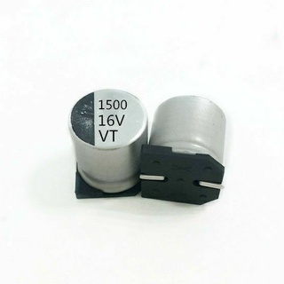 ตัวเก็บประจุ capacitor  SMD 1500UF 6.3v 10V 16v 25v กระป๋องเงิน