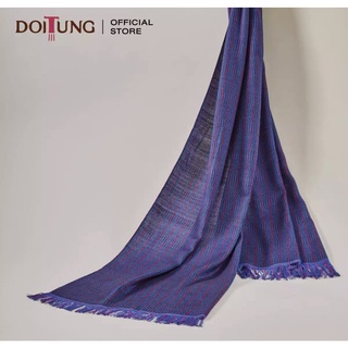 DoiTung Scarf - Multi Stripe, Bamboo 100% (50x200 cm.) ผ้าพันคอ ทอมือ ใยไผ่ 100% ดอยตุง