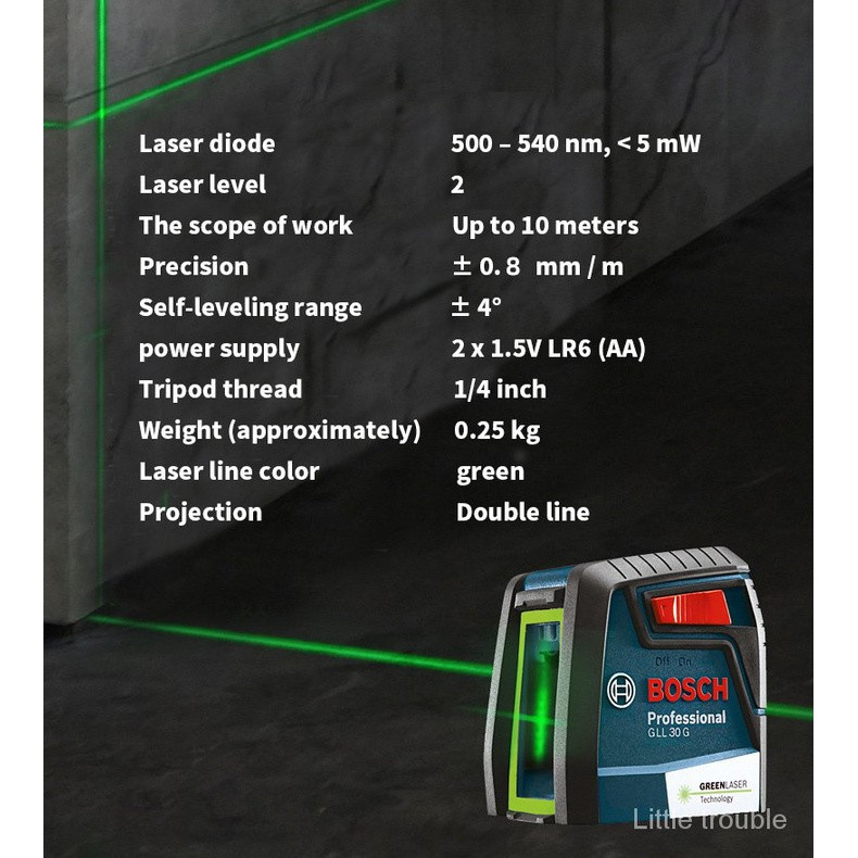 เลเซอร์วัดระดับ-bosch-laser-level-gll30g-two-line-gll30g-green-laser-level-high-precisn-horizontal-vertical-instrument-for-indoor-or-outdoor-เครื่องวัดระดับเลเซอร์