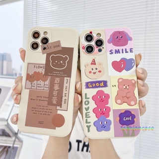 เคสซิลโคน TPU OPPO A15 A15S A16 A54 A5 A9 A53 A33 A31 2020 A7 A5S A12 A16S A3S A74 A52 A72 A92 A93 A94 A1K Reno 4 5 5F 4F 4Lite 5K 5Lite OPPO F17 F19 PRO A35 A12S A11K A11 A11X A12E Cute Cartoon Bear Vintage Silicone Case