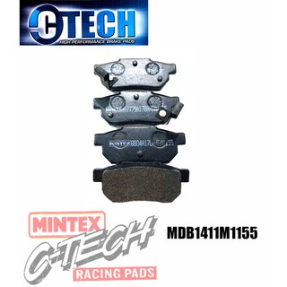 MINTEX C-Tech ผ้าเบรคเกรด Hi Performance ซี่รีย์ M1155 คู่หลัง ฮอนด้า HONDA City 1.3, 1.5, Type Z ปี 1996