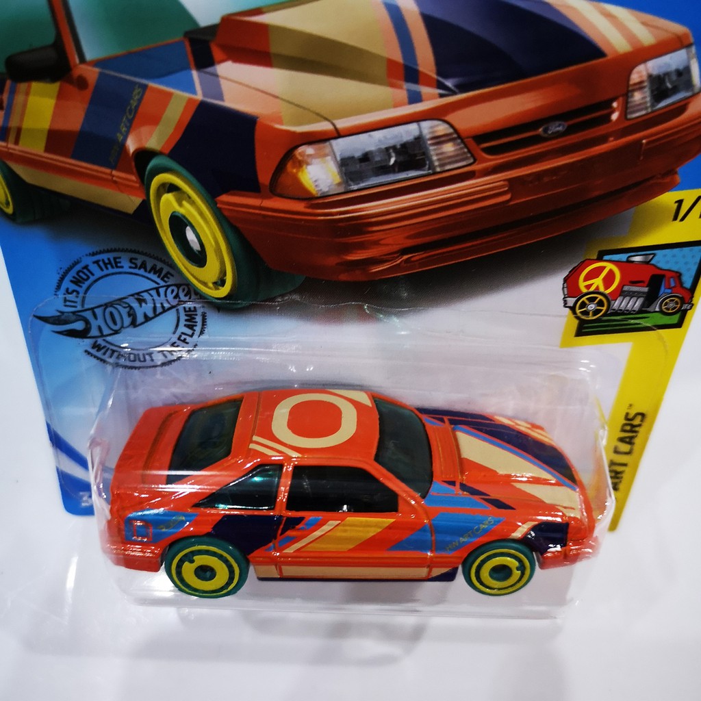 โมเดลรถ-hotwheels-92-ford-mustang-สีส้ม-รถเหล็ก-รถของเล่น-รถโมเดลสะสม