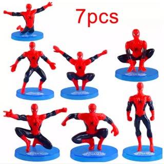 โมเดลสไปเดอร์แมน Spiderman โมเดลสไปเดอร์แมนเซ็ต7ตัว PVC