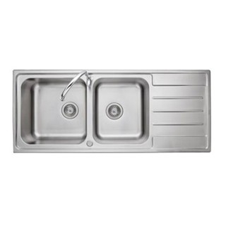 Embedded sink BUILT-IN SINK 2B1D AXIA RIVIERA 120 STAINLESS STEEL Sink device Kitchen equipment อ่างล้างจานฝัง ซิงค์ฝัง