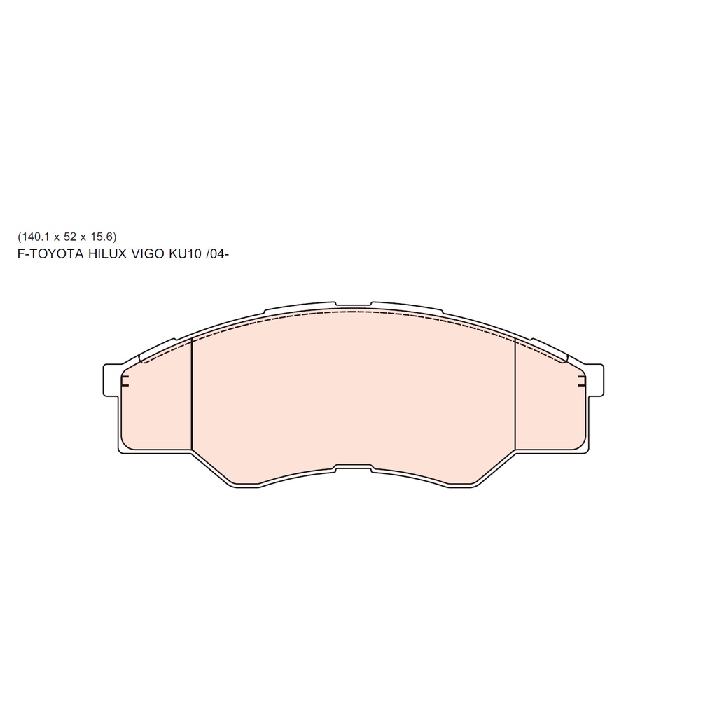 ผ้าเบรคหน้า-โตโยต้า-วีโก้-ตัวเตี้ย-2wd-ล้อ-15-2004-08