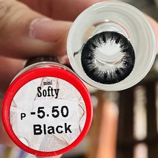 คอนแทคเลนส์ Mini Softy สีดำ/black มีค่าสายตา (0.00)-(-10.00)