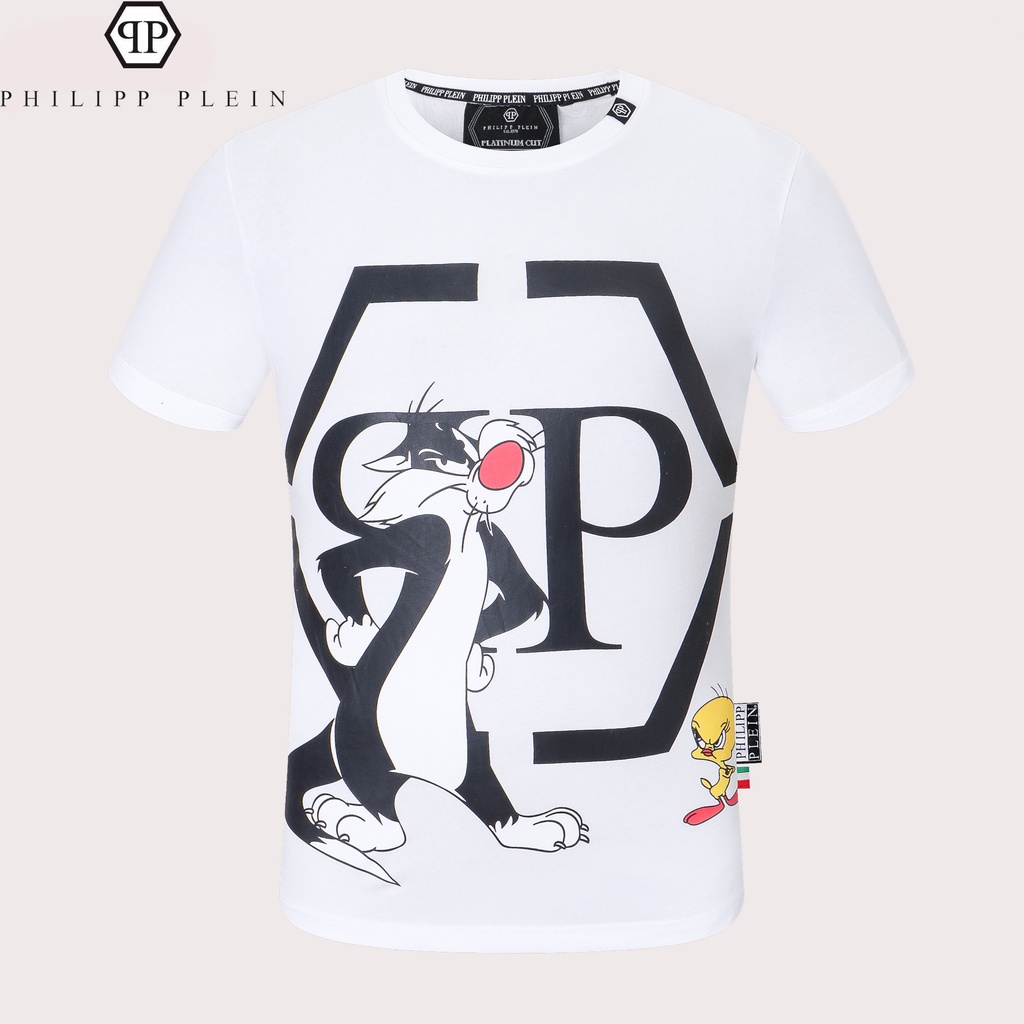 Philipp plein PP Clothes Summer Slim Round Neck Shopee Thailand