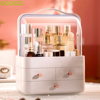 Ecoco กล่องใส่เครื่องสำอางค์ มีลิ้นชัก Makeup Storage Box กล่องเครื่องสำอาง ชั้นวางของเครื่องสำอางค์ กันฝุ่นกันน้ำได้