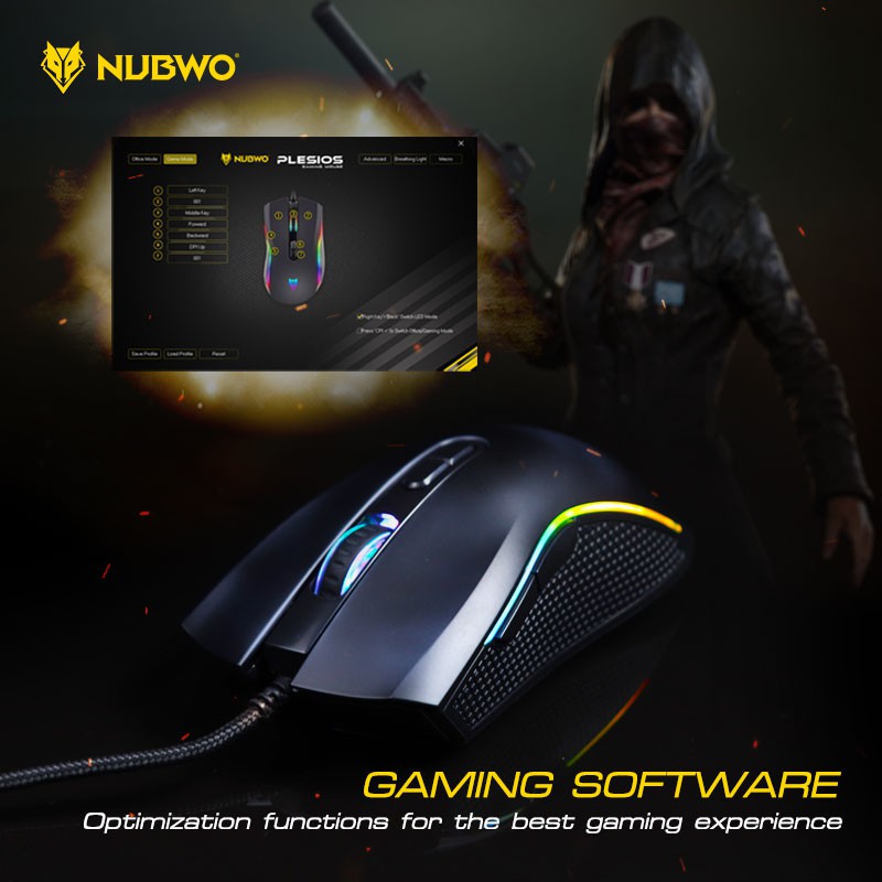 ภาพสินค้าเมาส์เกมมิ่ง Nubwo Gaming Macro Mouse NM89M (สีดำ/ขาว/เทา) ไฟ FULL RGB (รับประกันศูนย์ไทย 1 ปี) จากร้าน chiangmai_cdr บน Shopee ภาพที่ 9