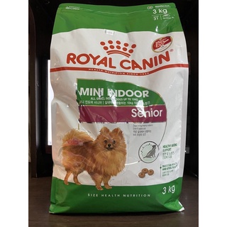 Royal Canin Mini Indoor Senior 3 kg อาหารเม็ดสำหรับสุนัขพันธ์เล็กเลี้ยงในบ้าน อายุ 8 ปีขึ้นไป