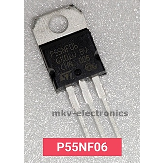 (2ตัว) STP55NF06 , P55NF06 , 55NF06 , MOSFET N-Channel 50A 60V TO-220AB ...