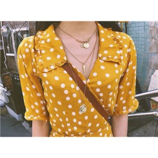 🎪เดรสสั้นPolka dots