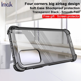 Imak Xiaomi Mi 10T Pro / Mi10T 5G Shockproof Soft TPU Case Transparent Silicone Back Cover Screen Film