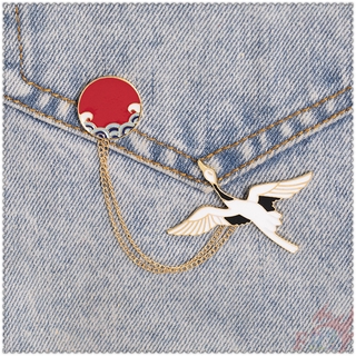 ★ Crane Chasing The Sun - Chinese Style Brooches ★ 1Pc Fashion Doodle Enamel Pins Backpack Button Badge Brooch