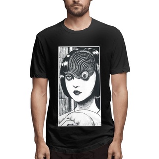 เสื้อยืด พิมพ์ลายมังงะสยองขวัญ Uzumaki Junji Ito สวมใส่สบาย สําหรับผู้ชาย