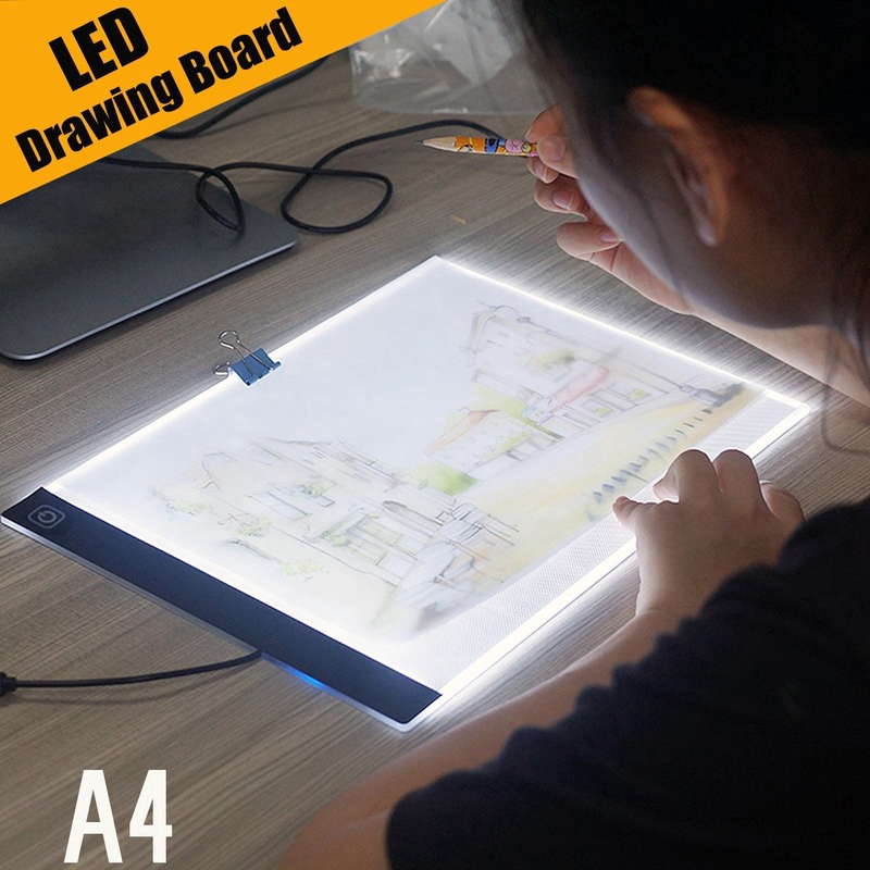 LED Drawing Tablet Ultra Thin USB A4 LED Graphic Tablet Writing Painting  Light Box Art Stencil Art Board Light Pad